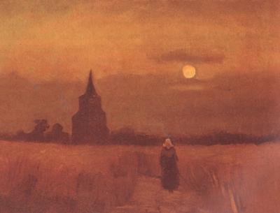 Vincent Van Gogh The Old Tower in the Fields (nn04) oil painting picture